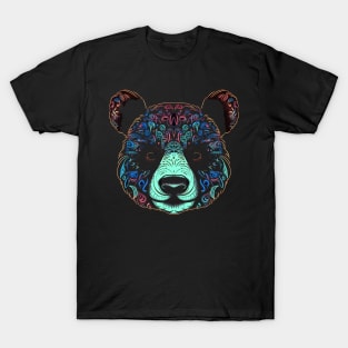 Colorful Psychedelic Mandala Panda - Vibrant and Eye-catching Design T-Shirt